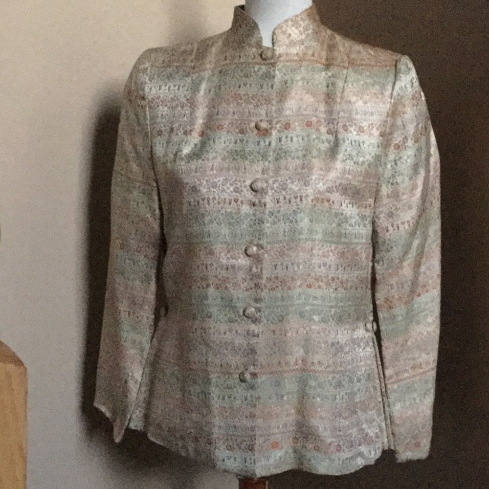 Silk brocade Chinese collar jacket